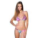 Divino | Maillot de bain tanga bikini brésilien bleu orange léopard violet rose